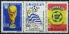 Уругвай, ЧМ 1978-82, Олимпиада 1928, 3 марки из блока